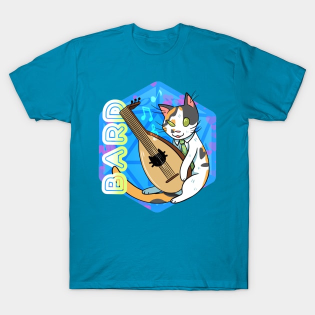 D&D Bard Cat T-Shirt by TacticianTactless